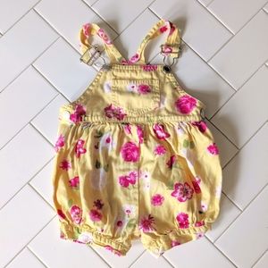 Baby Girl Floral Overalls